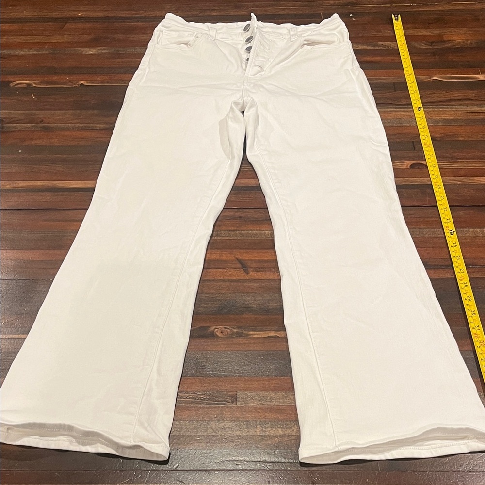 J Brand White Flare Jeans